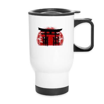 Japanese Torii Japan Samurai - Thermal mug with handle - white - Front