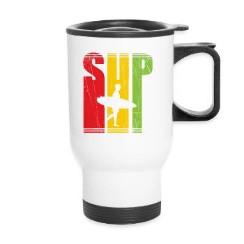 Sup Vintage Stand up paddle Stand up paddeling - Thermobecher mit Tragegriff - Weiß - Vorne