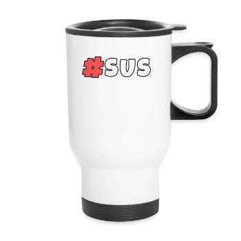 #sus Humor - Thermal mug with handle - white - Front