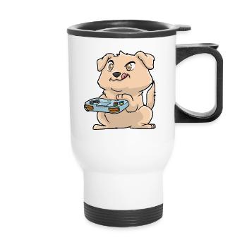 Labrador Kawaii - Thermal mug with handle - white - Front