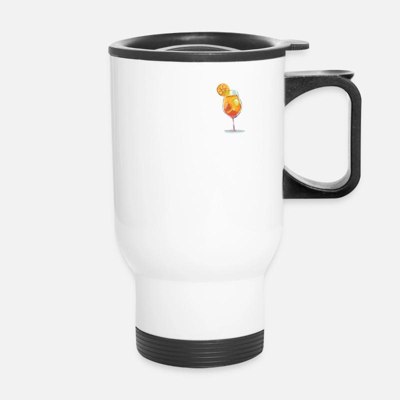 Boisson d'été alcoolisée Aperoliker Sprizz JGA - Tasse isotherme avec poignée - blanc