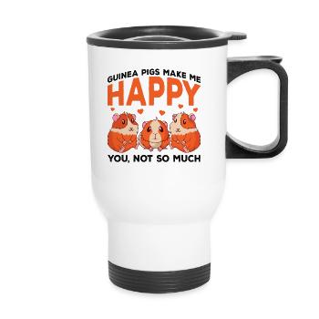 Guinea pig - Thermal mug with handle - white - Front