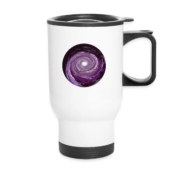 Wormhole in space - Thermal mug with handle - white - Front