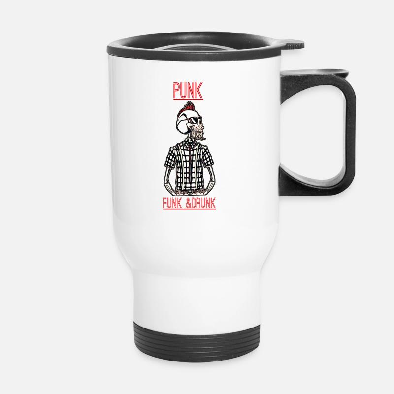 Punk Funk Drunk - Thermal mug with handle - white