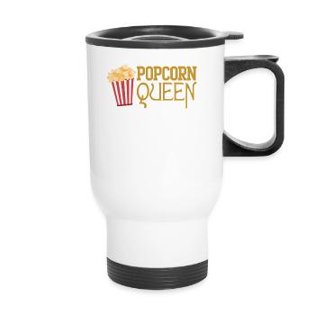 Good To Hear For Being Called Poppin' Popcorn Quee - Thermal mug with handle - white - Front