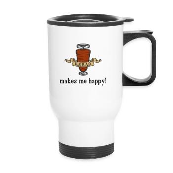 Doner kebab - Thermal mug with handle - white - Front
