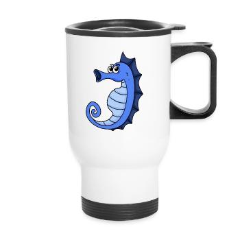 hippocampe - Tasse isotherme avec poignée - blanc - Devant