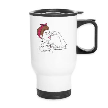 Ergotherapeut Rosie The Riveter - Thermobecher mit Tragegriff - Weiß - Vorne