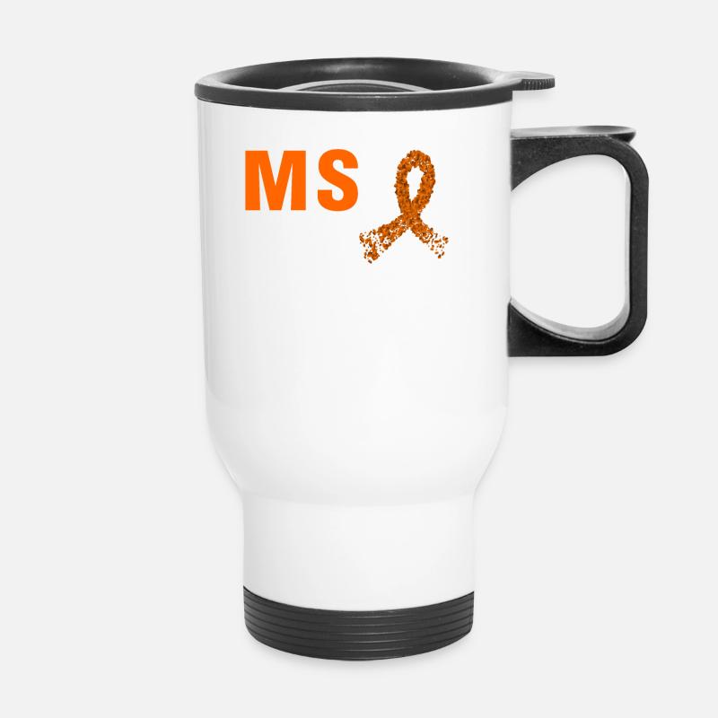Multiple Sclerosis Awareness MS Gets On My Nerves - Thermal mug with handle - white