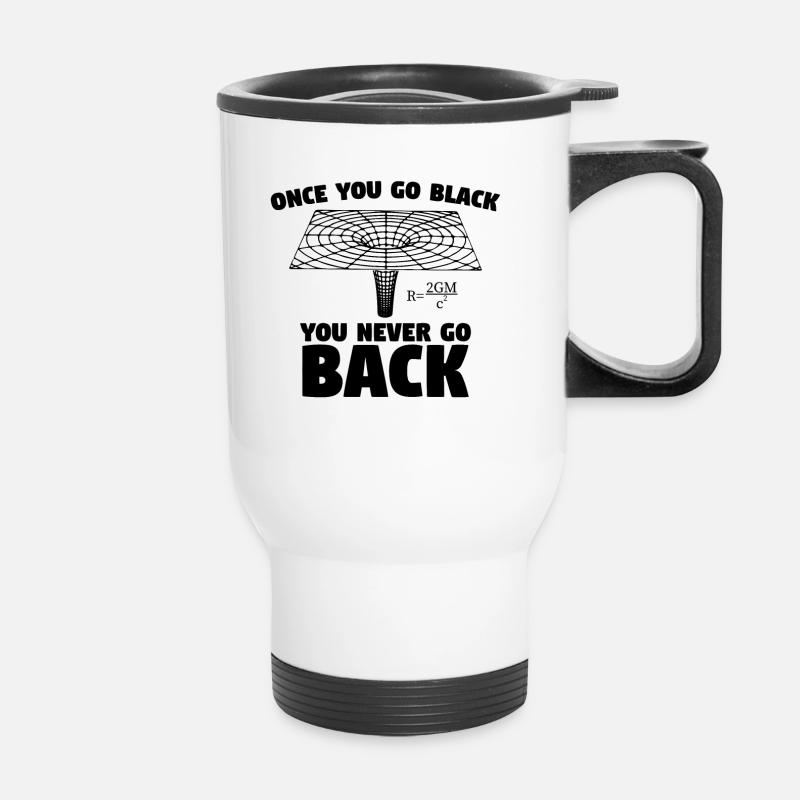 Black Hole Black Hole Planets Space Physics - Thermal mug with handle - white
