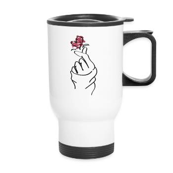 Doigt - Tasse isotherme avec poignée - blanc - Devant
