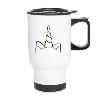 Unicorn - Thermal mug with handle - white - Front