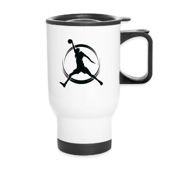 Joueur de basketball - Tasse isotherme avec poignée - blanc - Devant
