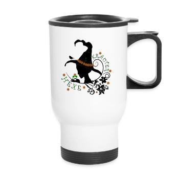 Herbal Witch Witch Nature Herbs Wild Plants Organic - Thermal mug with handle - white - Front