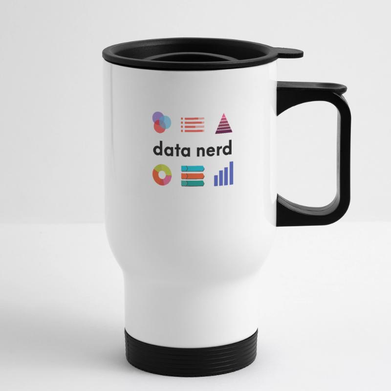 Data Nerd - Data Analyst Data Scientist - Data Thermobecher mit Tragegriff