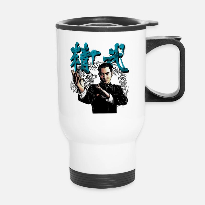Kung Fu - Thermobecher mit Tragegriff - Weiß