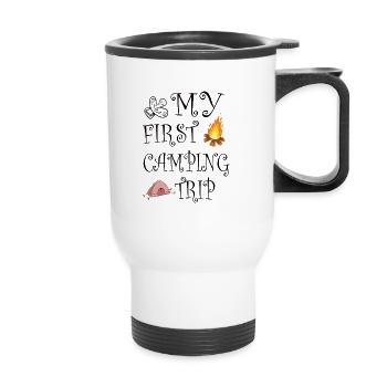 Camping Trip Baby - Tasse isotherme avec poignée - blanc - Devant