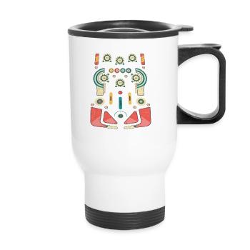 Cool rétro flipper arcade - flipper arcade machine - Tasse isotherme avec poignée - blanc - Devant