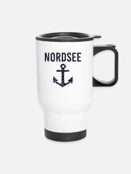 Nordsee - Thermobecher mit Tragegriff - Weiß