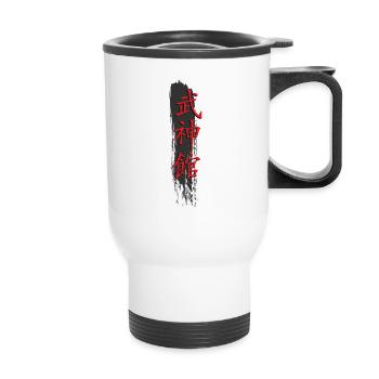 Bujinkan, Bujinkan ninja, kanji, - Tasse isotherme avec poignée - blanc - Devant