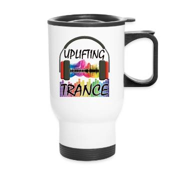 Uplifting Trance colorful - music - Thermal mug with handle - white - Front