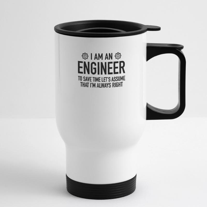 Engineer Spruch - Engineering Engineer Technician Thermal mug with handle