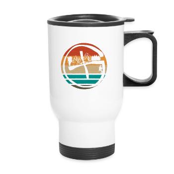 Geocaching motif - Tasse isotherme avec poignée - blanc - Devant