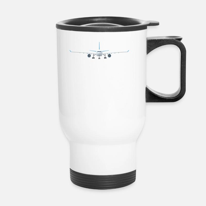 Airplane pilot phonetic alphabet - Thermal mug with handle - white