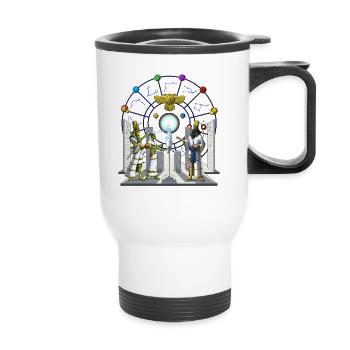 Anunnaki Aliens - Thermal mug with handle - white - Front