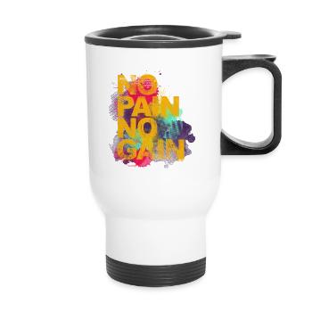 No Pain No Gain - Séances de fitness hommes femmes - Tasse isotherme avec poignée - blanc - Devant