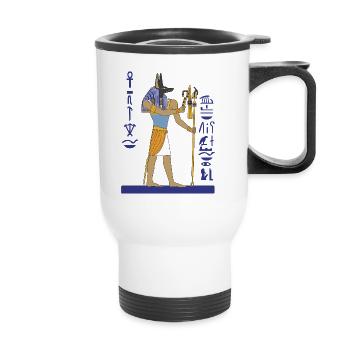 Anubis - Thermal mug with handle - white - Front