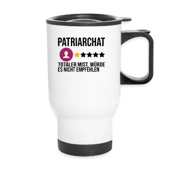 Feministin Feminismus Emanzipation Geschenk - Thermobecher mit Tragegriff - Weiß - Vorne
