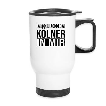 Köln Kölner Kölle Cologne - Thermobecher mit Tragegriff - Weiß - Vorne