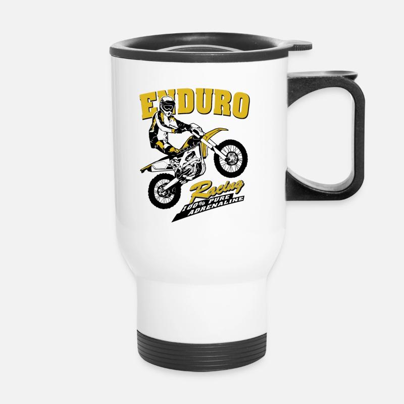 Enduro Offroad - Thermal mug with handle - white