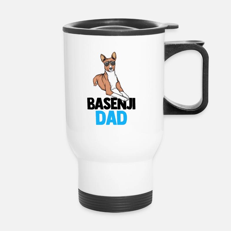 Basenji - Thermobecher mit Tragegriff - Weiß