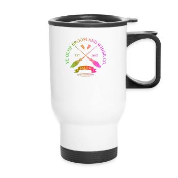 Ye Olde Broom Co Salem Mass. Est. 1682 Halloween - Tasse isotherme avec poignée - blanc - Devant