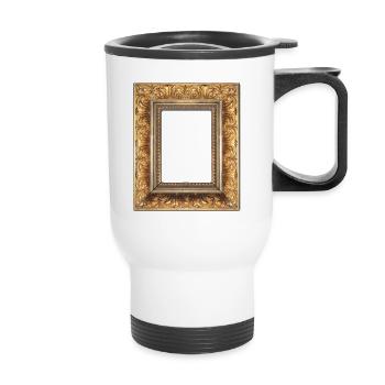 Picture frame gold to personalize for the wedding - Thermal mug with handle - white - Front