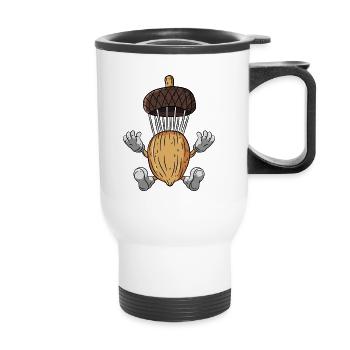 Parachute Acorn Oak Tree - Thermal mug with handle - white - Front