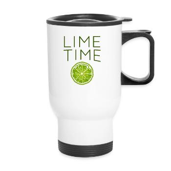 Lime - Thermal mug with handle - white - Front