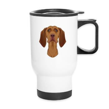 Vizsla Lover I Amoureux des chiens I Vizsla - Tasse isotherme avec poignée - blanc - Devant