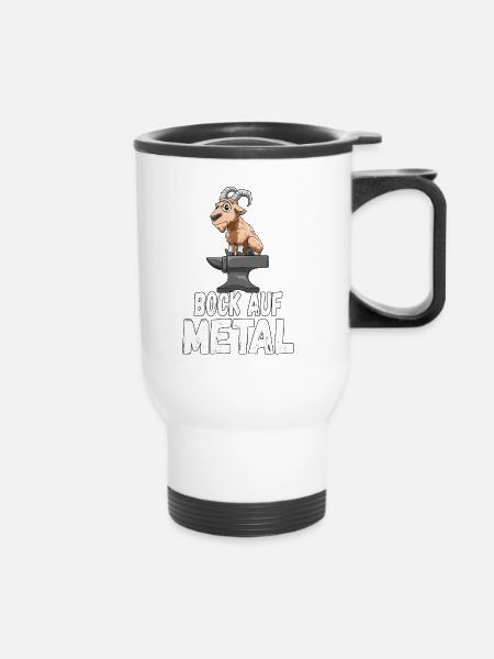 Bock auf Metal - Thermobecher mit Tragegriff - Weiß