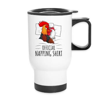 Chickens - Thermal mug with handle - white - Front