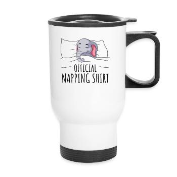 Éléphant - Tasse isotherme avec poignée - blanc - Devant
