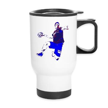 Handball player - Thermal mug with handle - white - Front