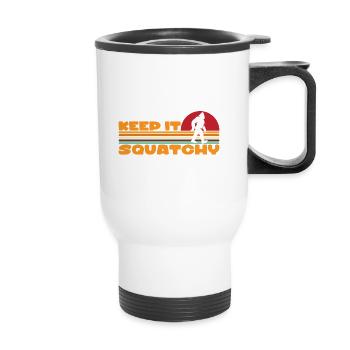 Bigfoot Sasquatch Yeti - Thermobecher mit Tragegriff - Weiß - Vorne
