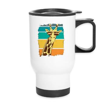 Vintage Giraffe Retro Giraffe Africa Animals Safari - Thermal mug with handle - white - Front