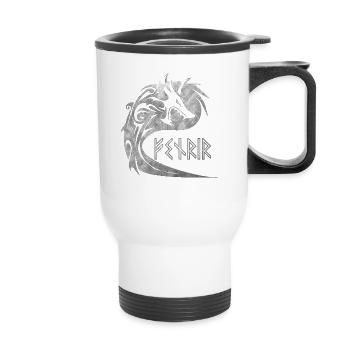 Wolf Fenrir Mythical Creature Viking Norse Myth - Thermal mug with handle - white - Front