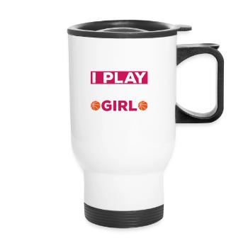 Basketball Basketball Basketball Team - Thermal mug with handle - white - Front