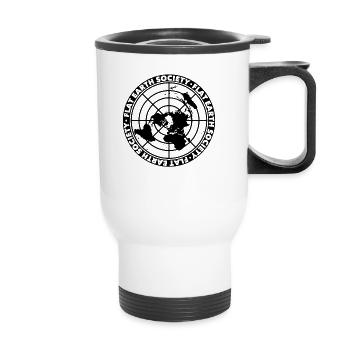 Wohnung Earth Society flache Erde Konspiration Wis - Thermobecher mit Tragegriff - Weiß - Vorne