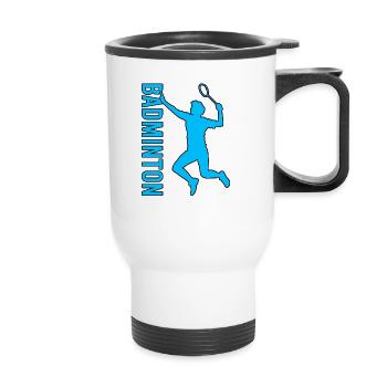 Badminton - Tasse isotherme avec poignée - blanc - Devant